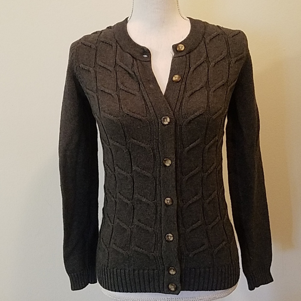 (3 For $20) Merona gray  knitted cardigan with buttons